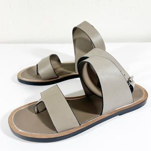 Vince taupe, leather wrap, sandals, size 8 1/2